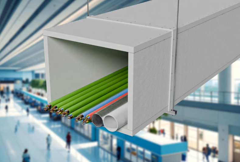 The fire rated service duct