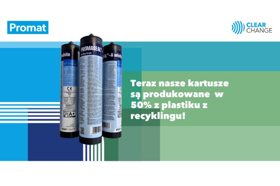 50% plastiku z recyklingu w naszych kartuszach