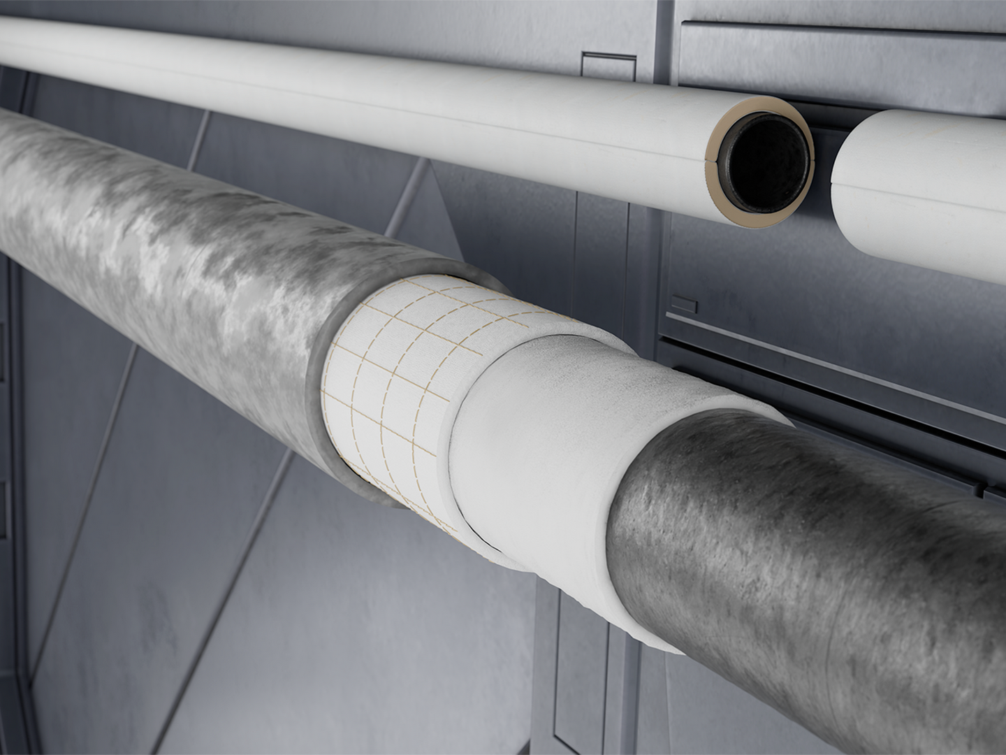 Pipe and exhaust insulation solutions for submarines