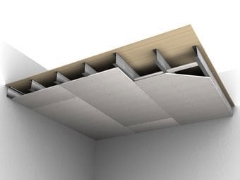 Model of a ceiling as a component of fire rated roof constructions without cavity"
