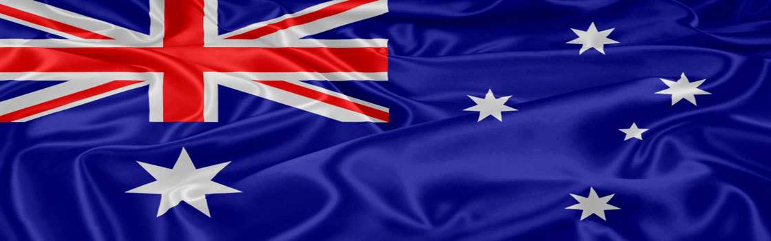 Изображение на развято австралийско знаме