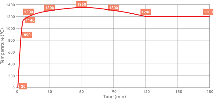 Image of the RWS (Rijkswaterstaat) curve that can be used for the design of fire safety for road tunnels