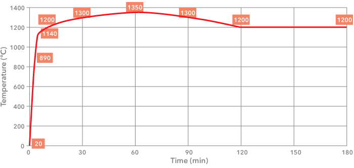 Image of the RWS (Rijkswaterstaat) curve that can be used for the design of fire safety for road tunnels