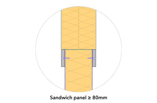 Obrázok tesnenia prestupov potrubí alebo káblov cez sendvičové panely