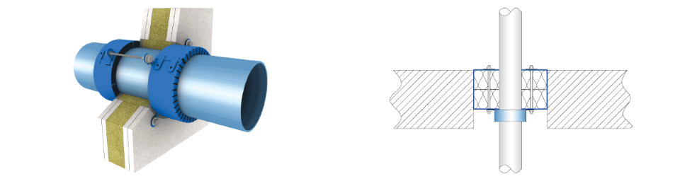 Изображение на яка, захваната с шпилки през лека стена