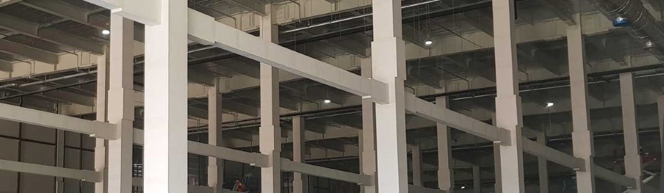 steel columns and beams protected against fire with PROMATECT®-XS boards