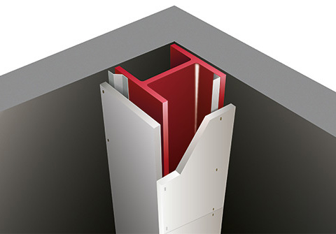 Designing the fire protection for steel elements exposed to fire from one or two sides