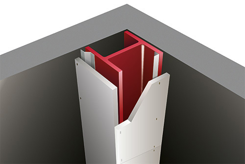 Designing the fire protection for steel elements exposed to fire from one or two sides