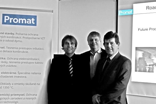 Na slici su tri stručnjaka koji su bili u Bratislavi na seminaru o pravilniku o tunelima i sigurnosti u tunelima.