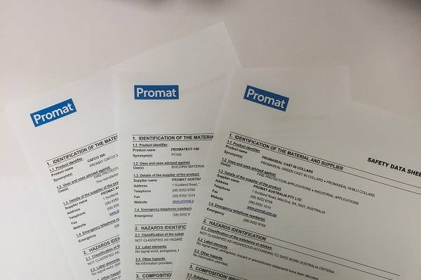 Promat Australia Safety Data Sheets & GHS Requirements
