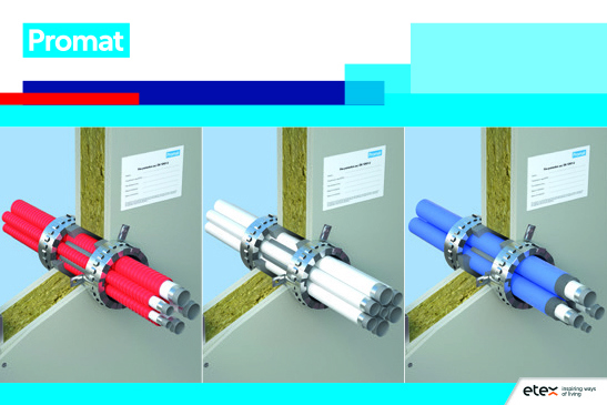 Nieuwe oplossingen voor doorvoeringen van geïsoleerde en niet-geïsoleerde alu-composietleidingen met PROMASTOP®-UCE! 