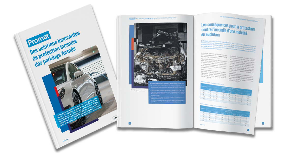 Demandez la brochure sur la protection contre l'incendie des parkings souterrains.