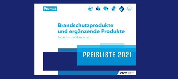 Einfach downloaden! Promat-Preisliste 2021