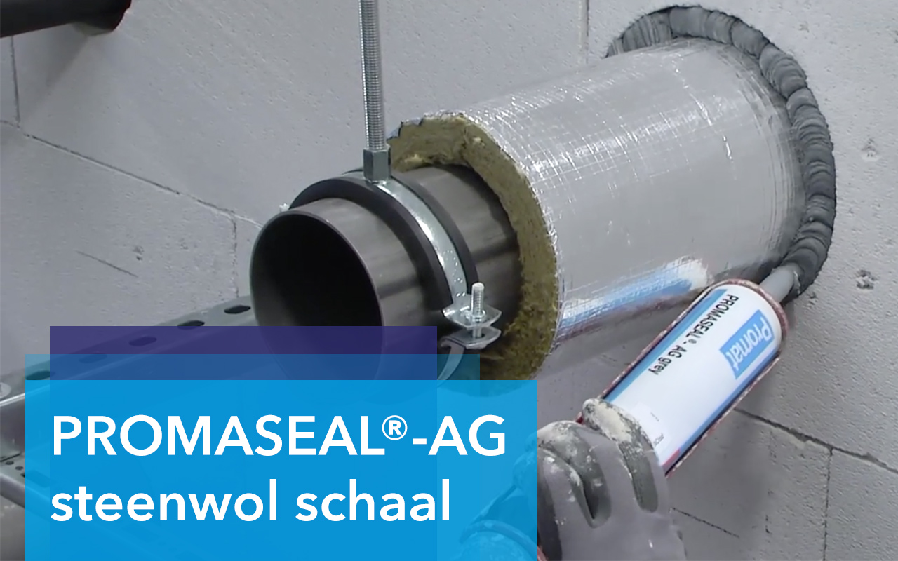 Metalen leiding met PROMASEAL®-AG steenwol schaal
