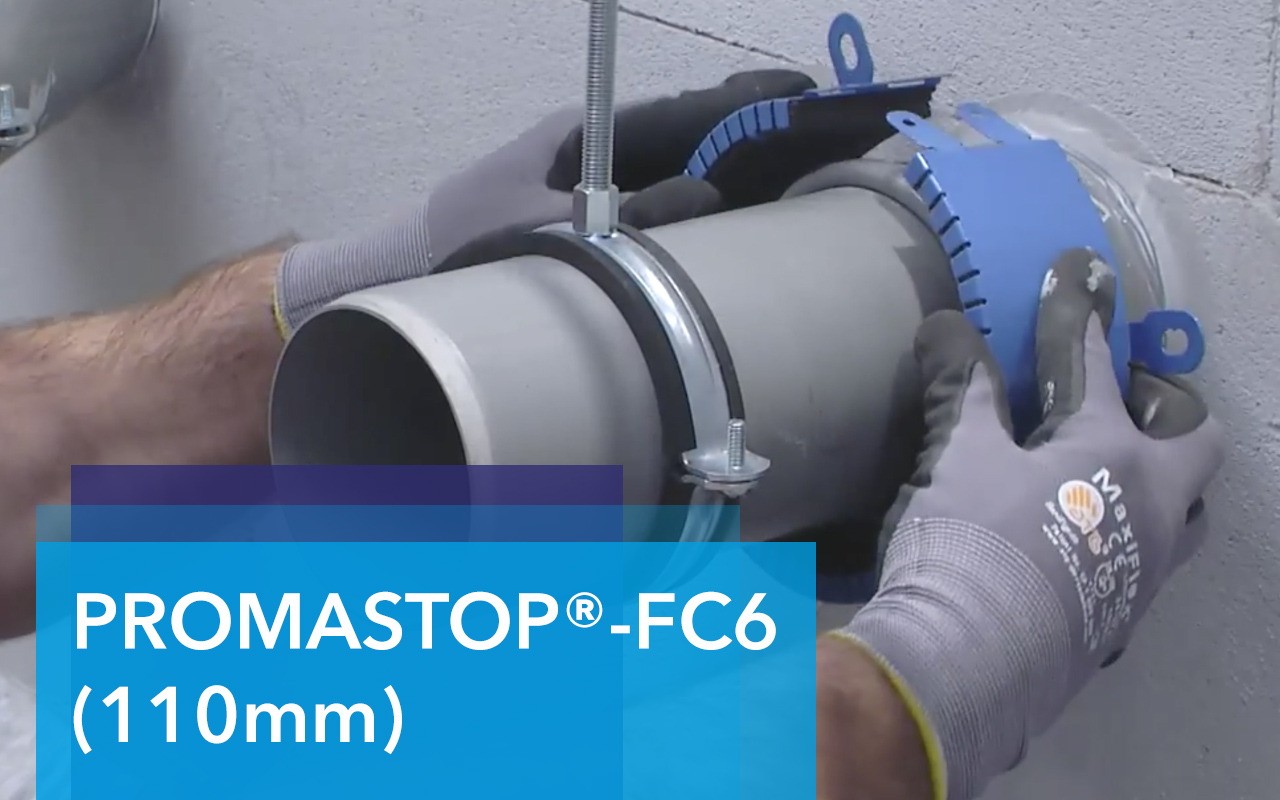 Kunststof leiding met mof (110 mm) en PROMASTOP®-FC6
