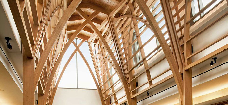 Drewniane sklepienie żebrowe kościoła.