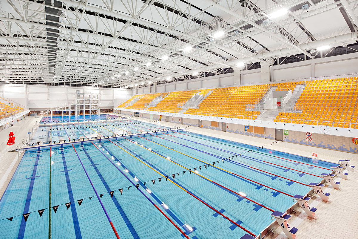 Wnętrze Term Maltańskich, basen olimpijski