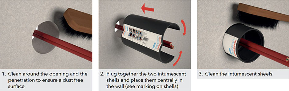 PROMASTOP®-IM Cbox 125 Fire stopping circular box - Product handling guideline