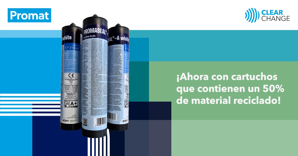 50% de plástico reciclado en nuestros cartuchos