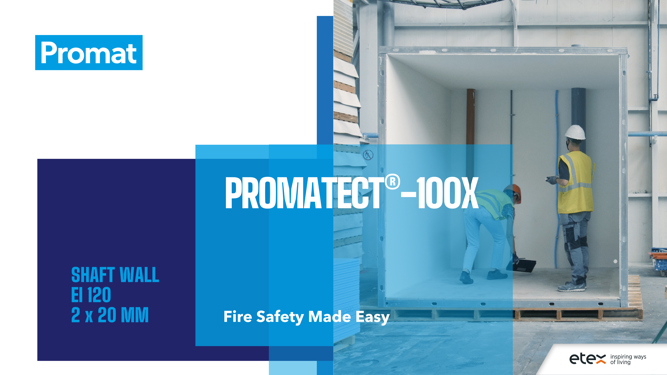 Install a shaft wall with PROMATECT-100X