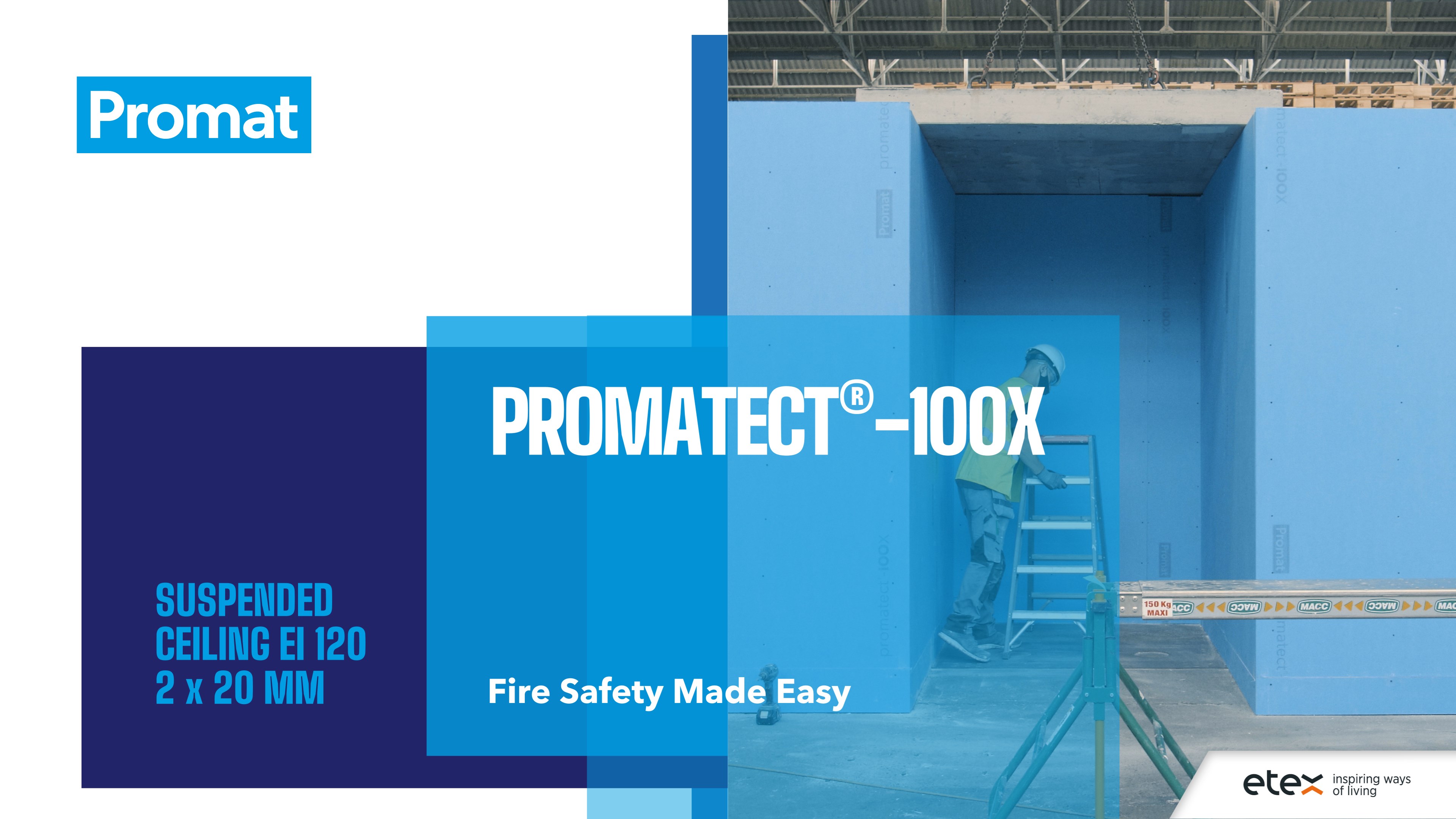 Install a ceiling with PROMATECT-100X