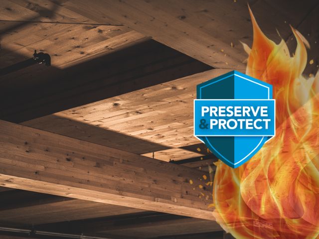 Protégez les éléments en bois de votre bâtiment contre le feu.