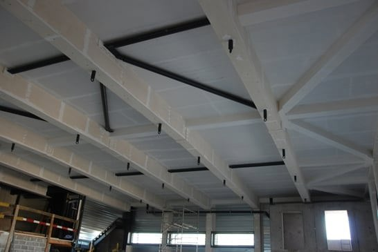 Trapecijos formos metalo lubų ir stogo konstrukcijų apsauga