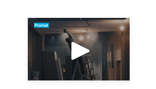 Prebiehajúca montáž protipožiarnej ochrany a ikona prehrať video