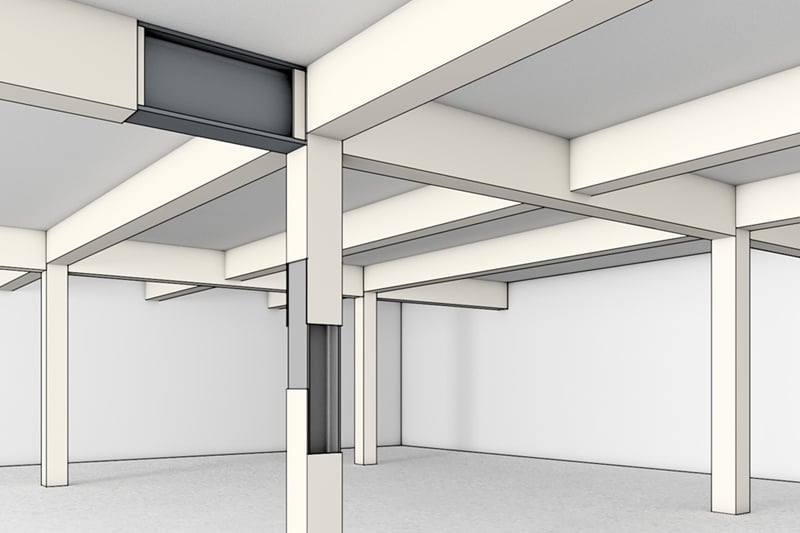 Stahlträger - Stahlstützen - Stahlunterzüge, Tragwerk Stahlbeton, Holz - Stahl Brandschutz - Promat