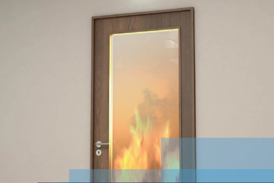 Fire door brochure covering glazed doors, steel doors and timber doors