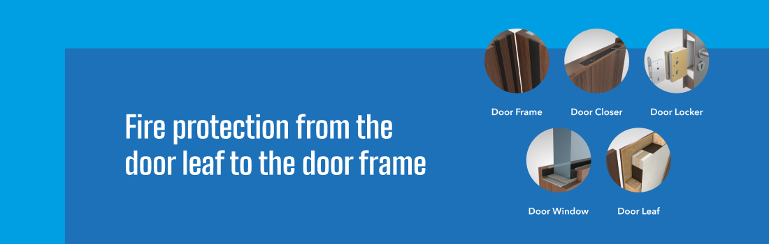 Promat different parts of a fire door