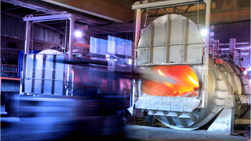 Industrieofen mit Hochtemperaturdämmung von Promat im Einsatz